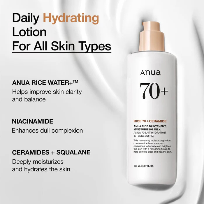 Rice 70 Intensive Moisturizing Milk 150 mL by Anua, view 2