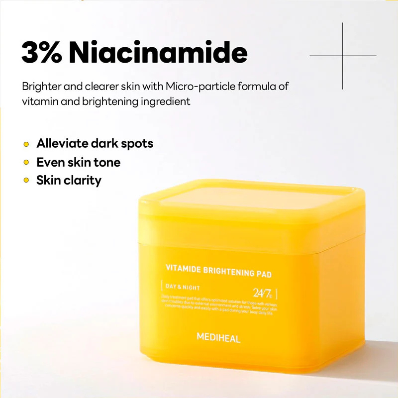 Vitamide Brightening Pad, 100 pads by MEDIHEAL, view 2