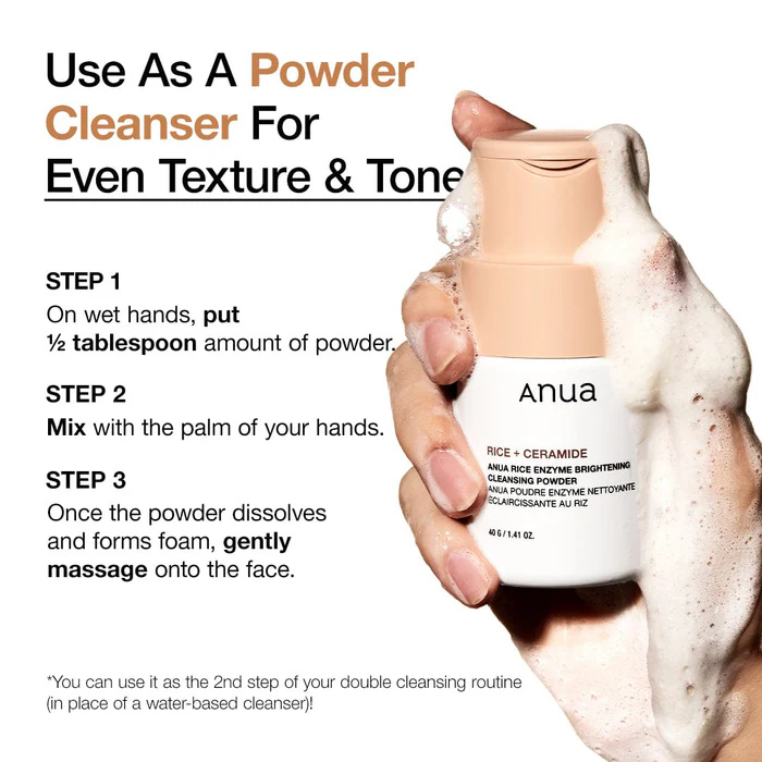 Rice Enzyme Brightening Cleansing Powder 40 g by Anua, view 5