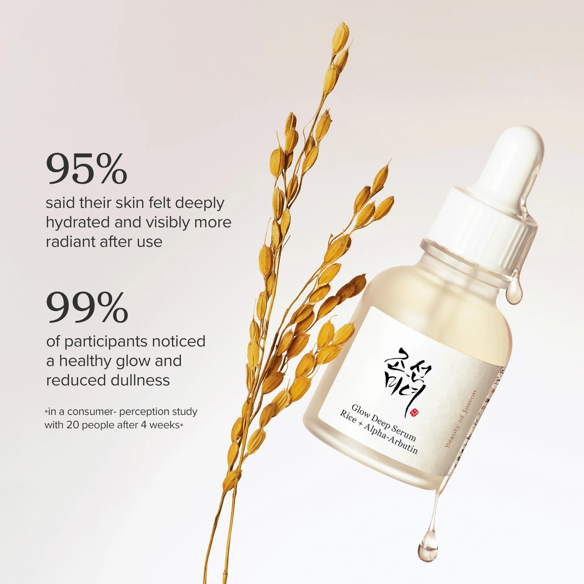 Beauty of Joseon Glow Deep Serum Rice + Alpha-Arbutin 30 mL bottle, view 3