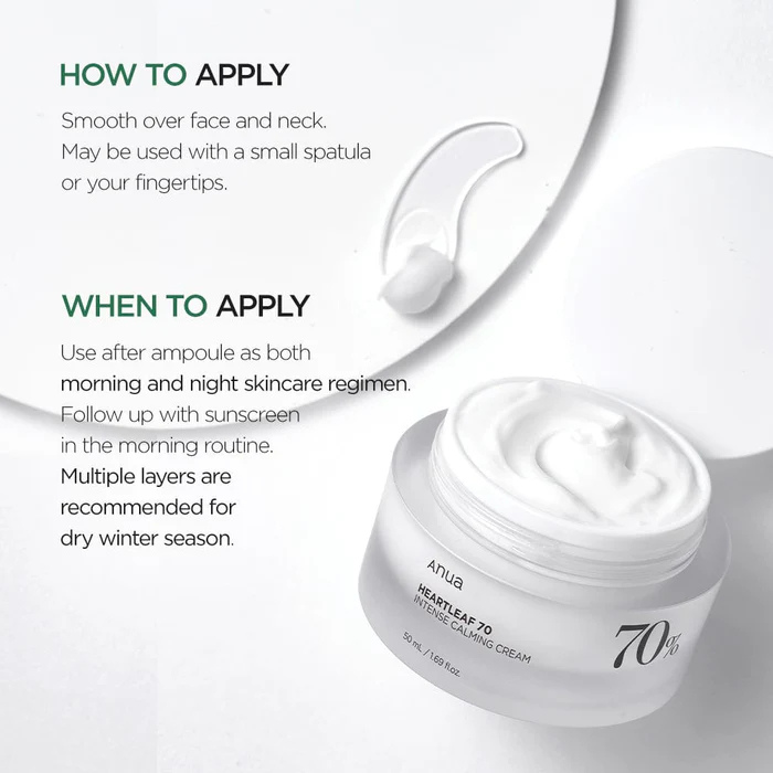 Heartleaf 70% Intense Calming Cream 50 mL by Anua, view 4