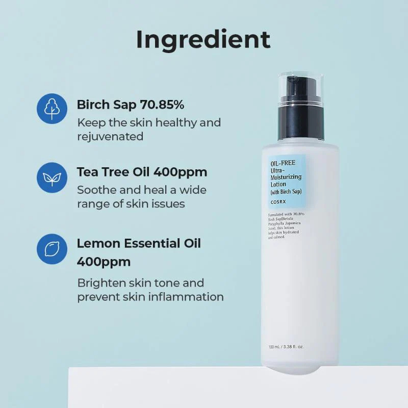 Oil-Free Ultra-Moisturizing Lotion with Birch Sap by COSRX, view 4