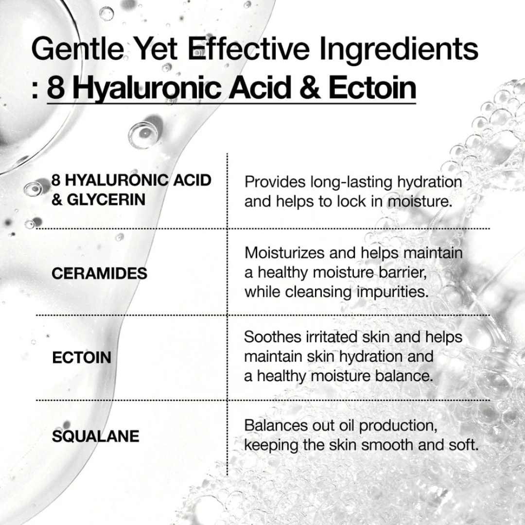 8 Hyaluronic Acid Moisturizing Gentle Gel Cleanser 150 mL by Anua, view 4