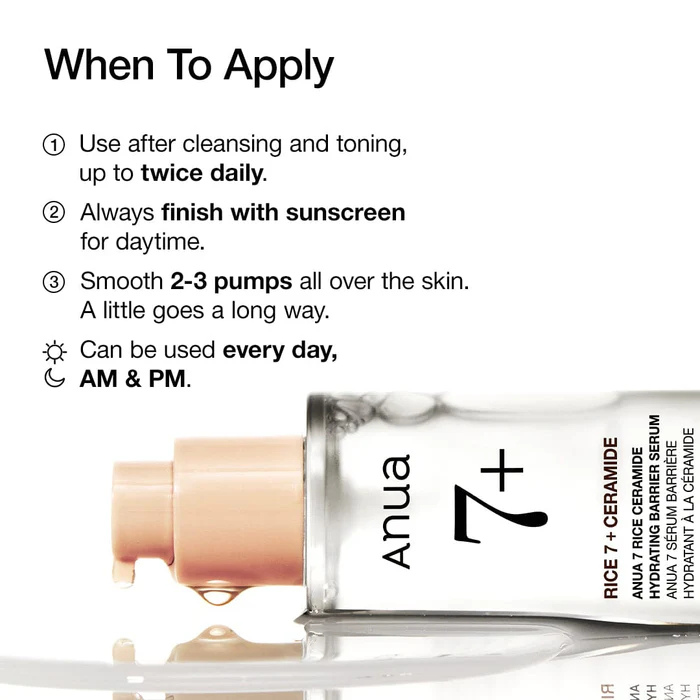Rice Ceramide 7 Hydrating Barrier Serum 50 mL by Anua, view 5