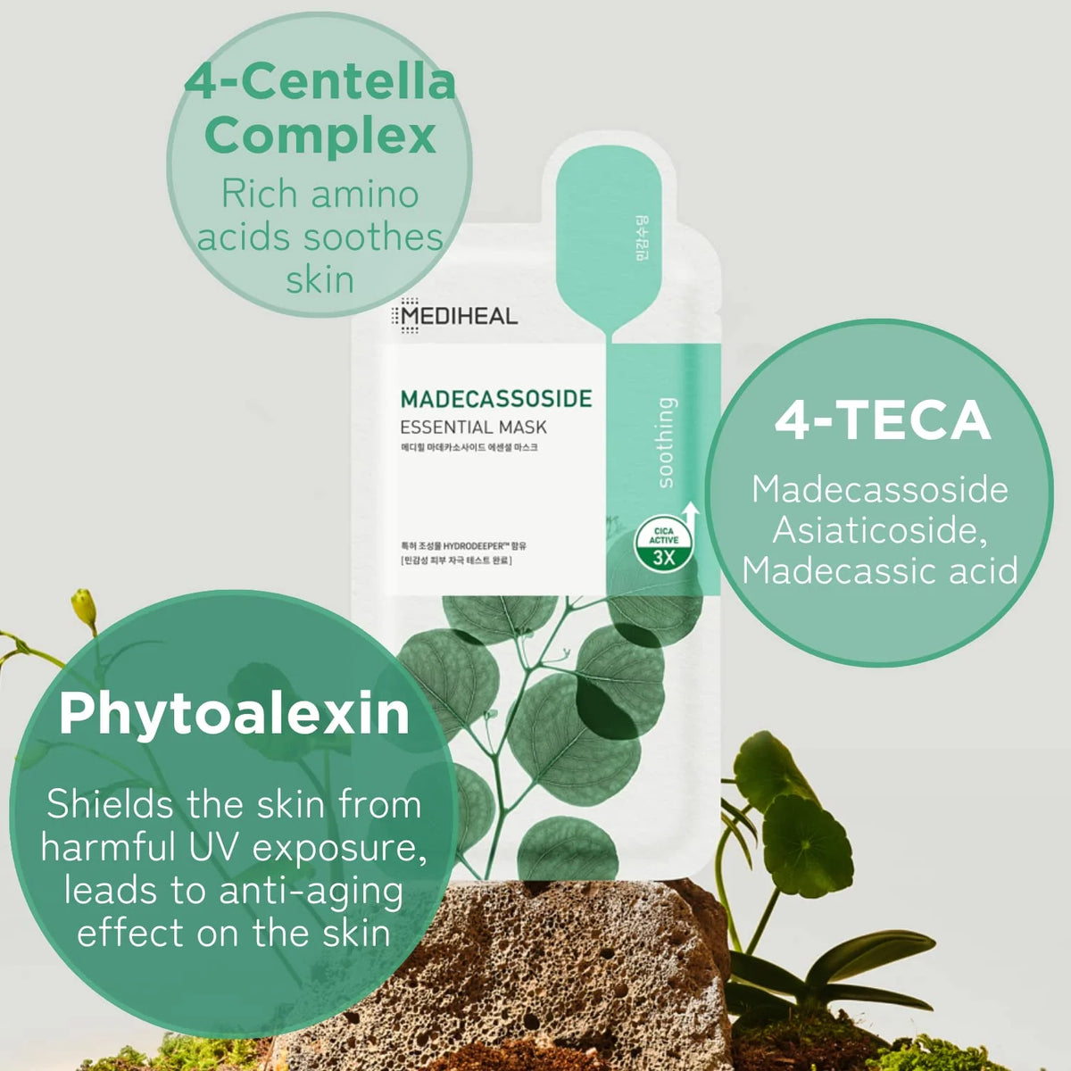 Madecassoside Essential Mask, 10 sheets by MEDIHEAL, view 4