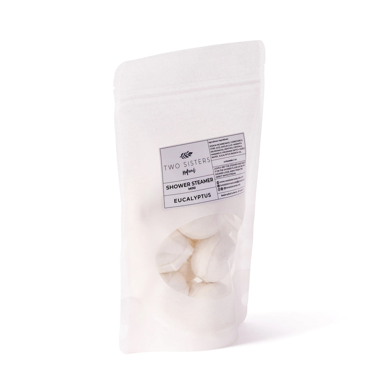 Two Sisters Naturals mini eucalyptus shower steamers, view 2