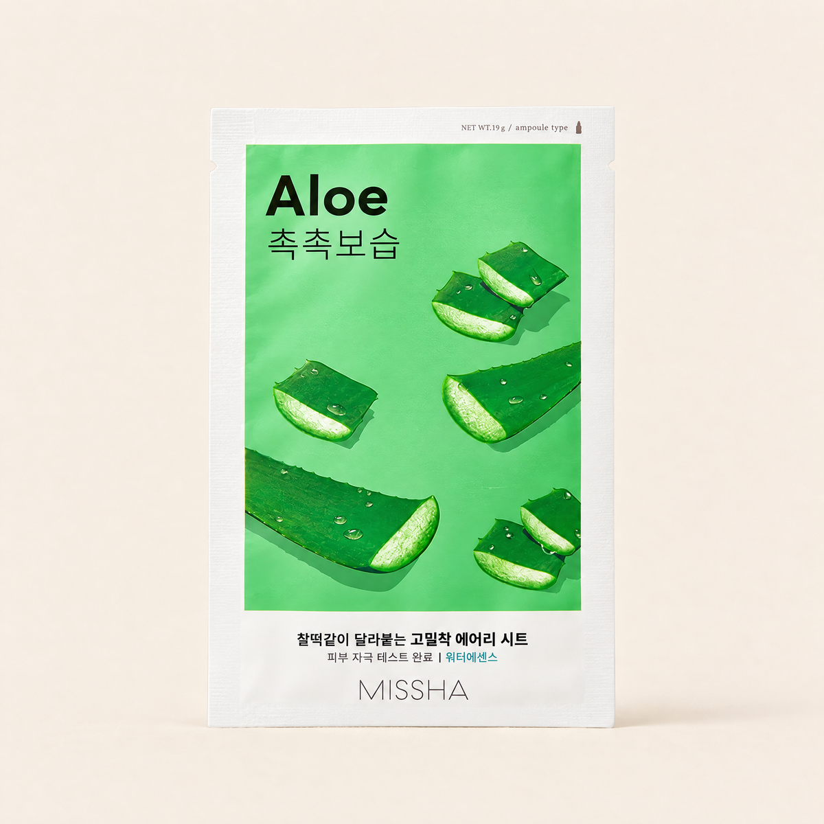 Airy Fit Sheet Mask Aloe by MISSHA, product packaging