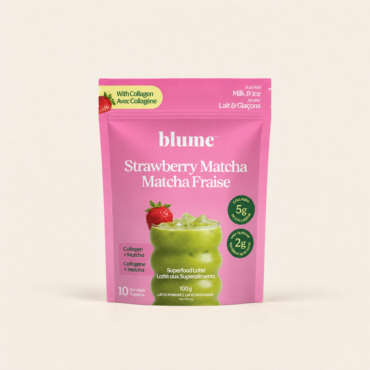 Iced Strawberry Matcha Latte – Blume
