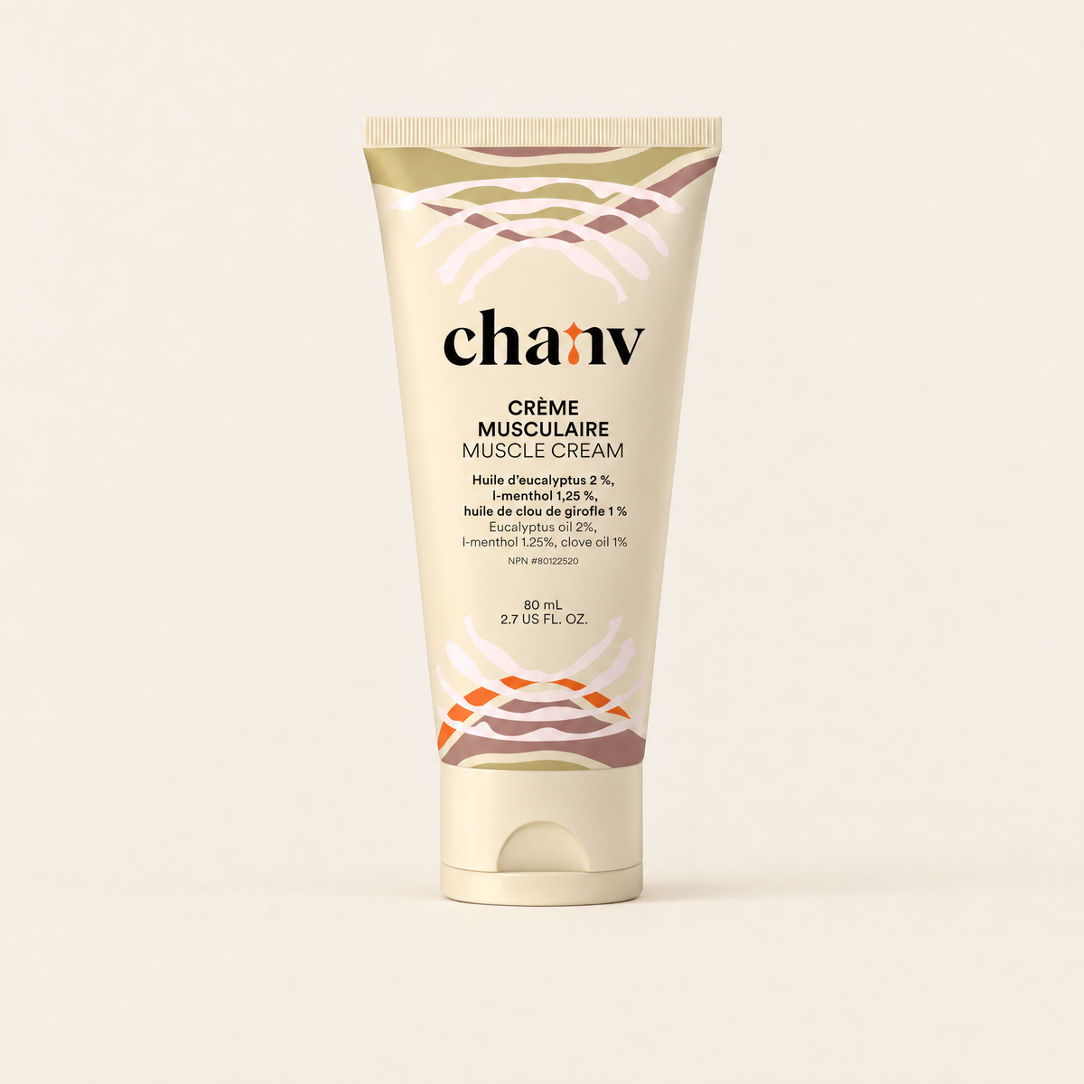 Chanv natural muscle cream with arnica, 80 mL