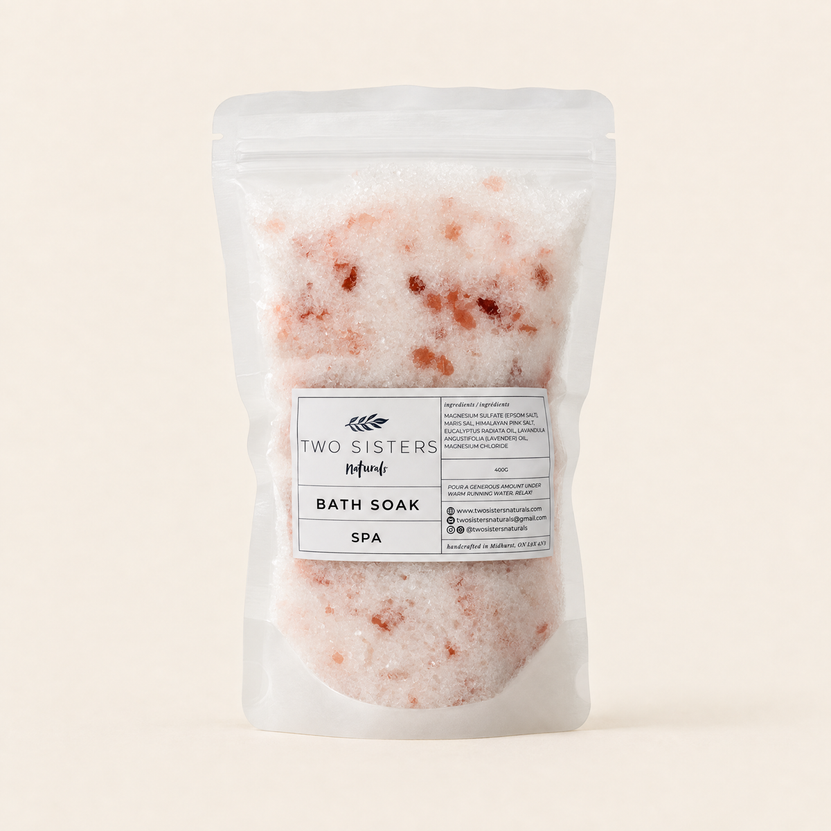 Epsom & Dead Sea Salt Bath Soak – Two Sisters Naturals