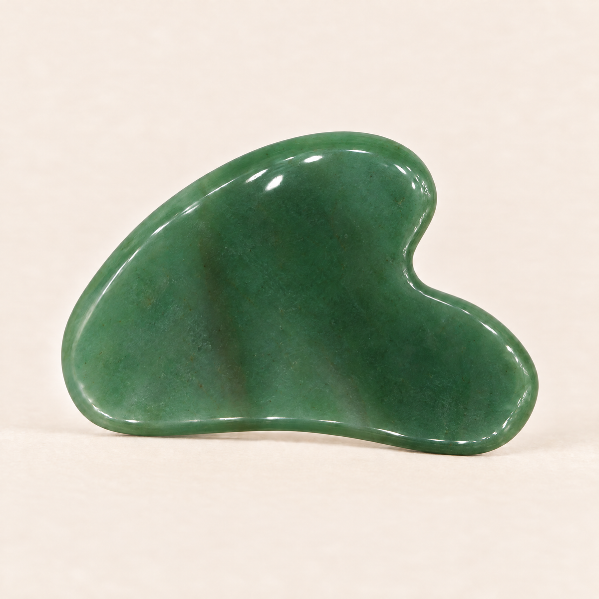 Green aventurine heart-shaped gua sha tool