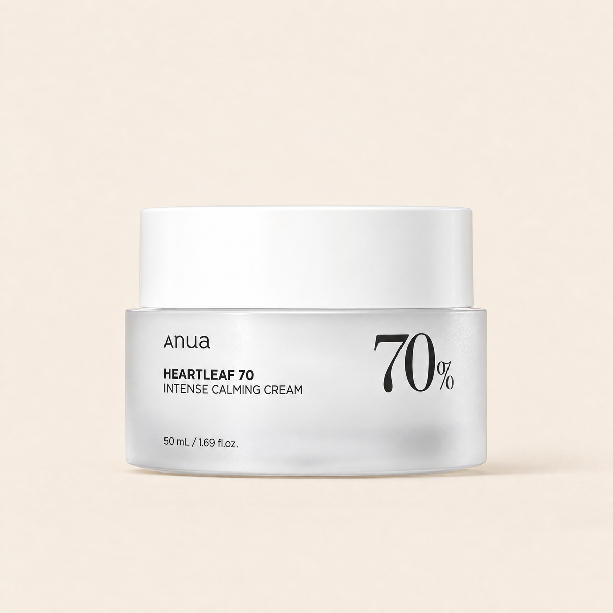 Heartleaf 70% Intense Calming Cream 50 mL by Anua, Korean skincare