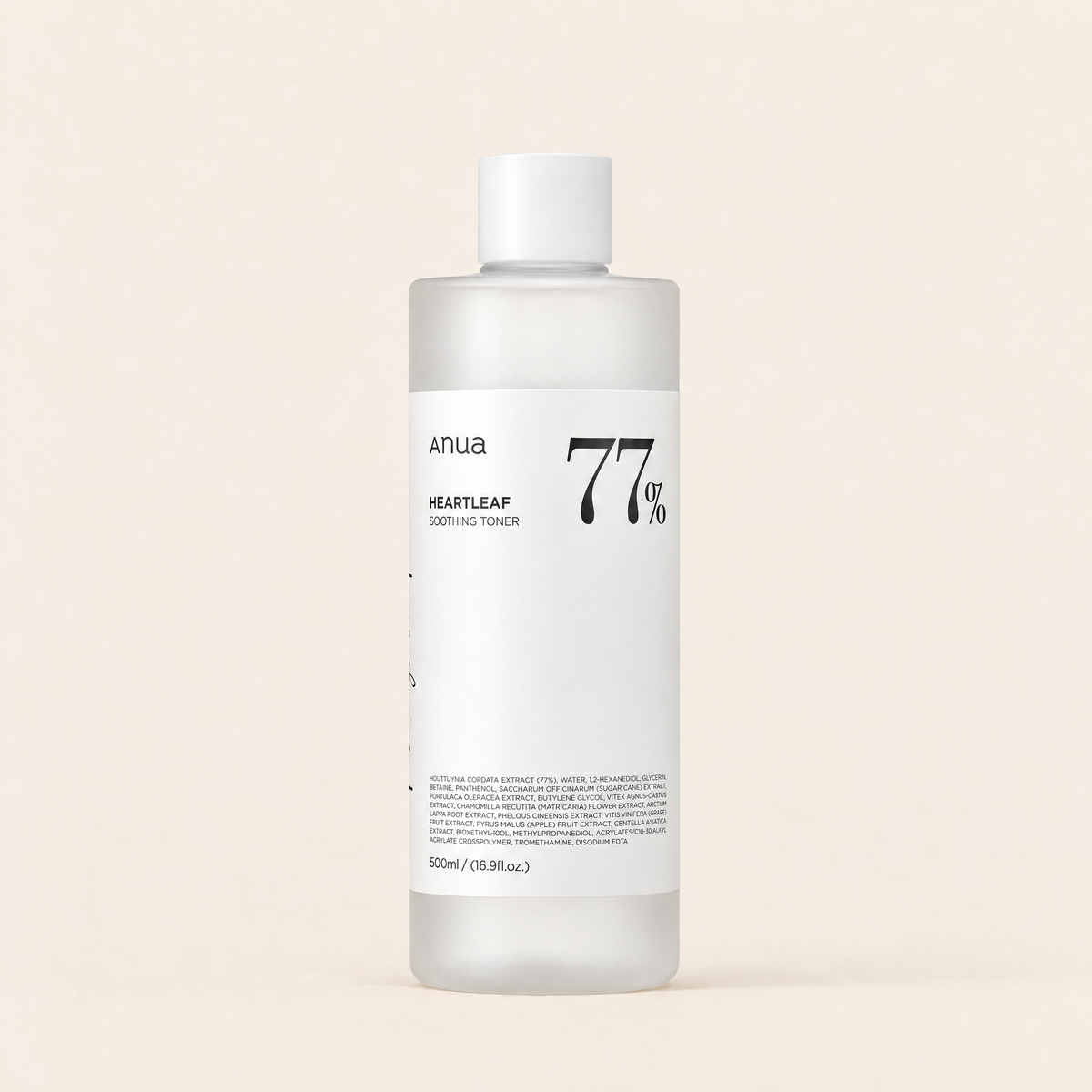 Heartleaf 77 Soothing Toner 500 mL by Anua, Korean skincare