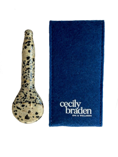 CJB Dalmatian sculpting spoon with Cecily Braden pouch