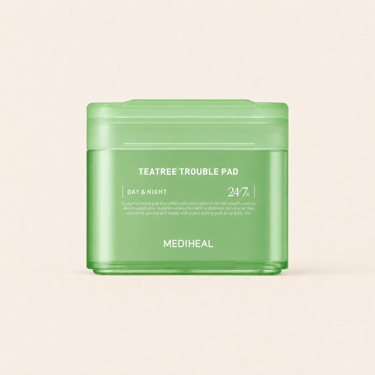 Teatree Trouble Pad, 100 pads by MEDIHEAL, product packaging