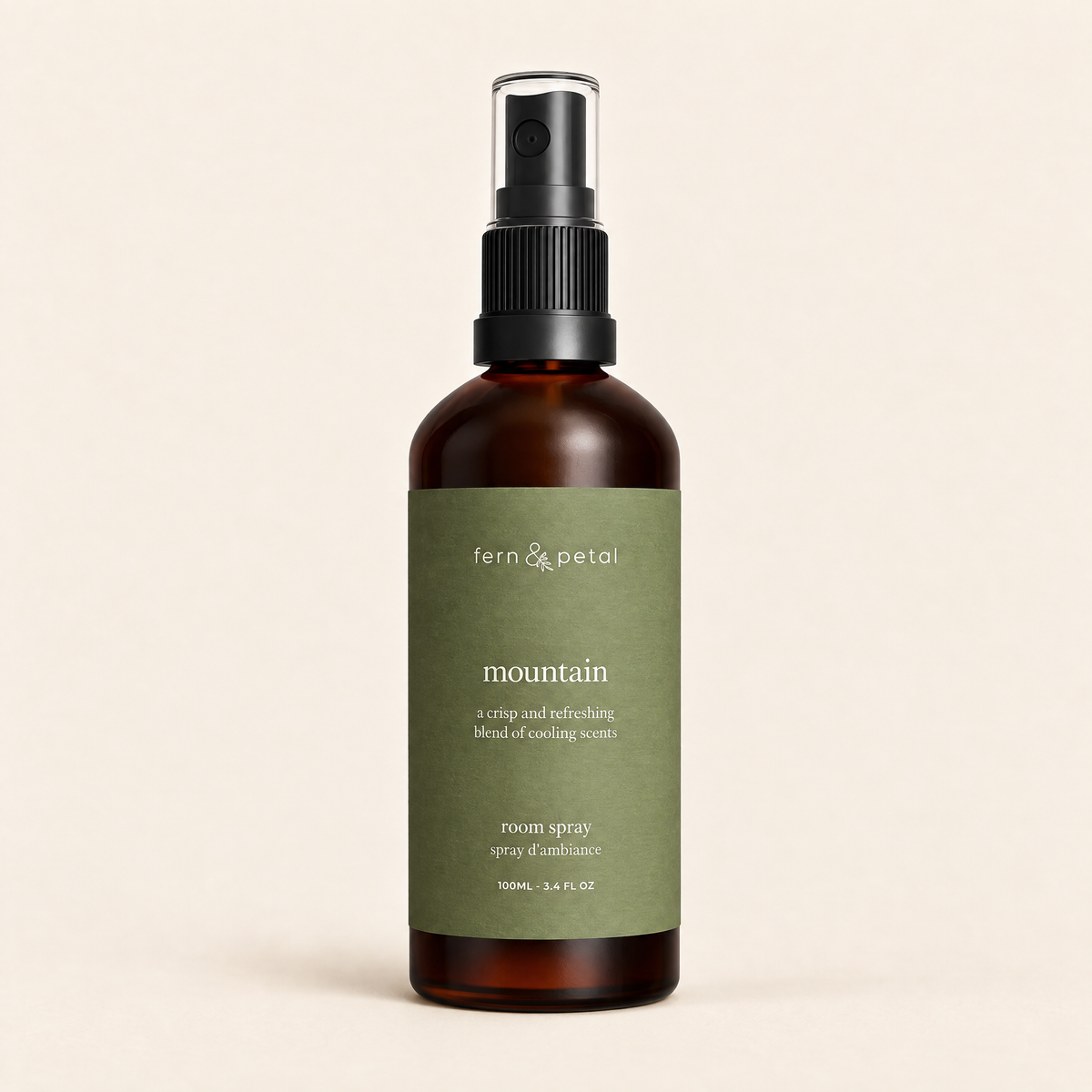 Mountain room and body spray, 100 mL glass bottle