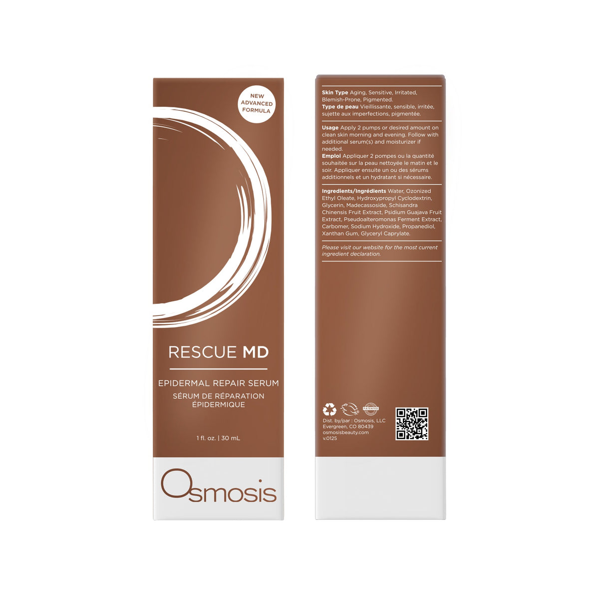 Rescue MD Epidermal Repair Serum by Osmosis with carton, view 2