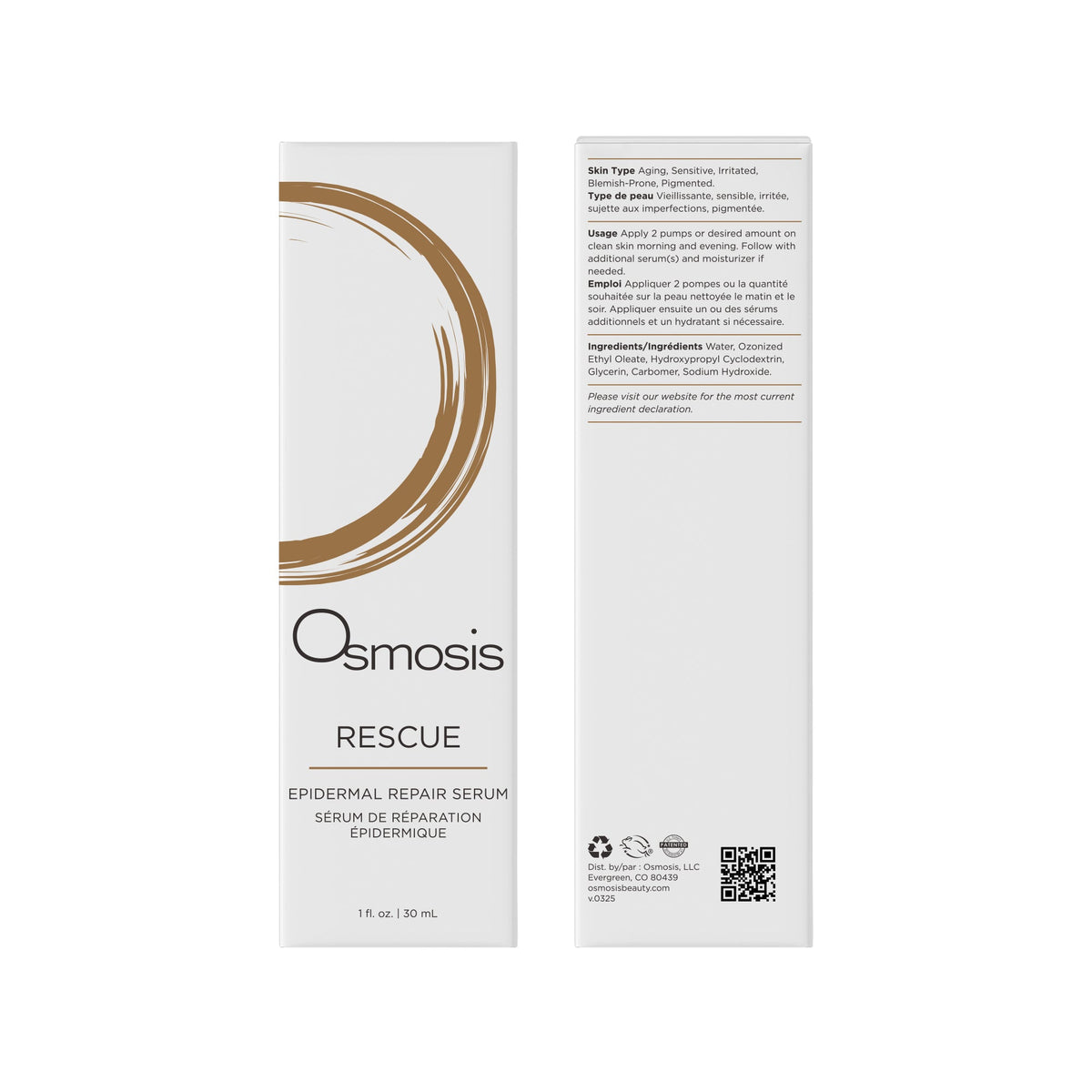 Rescue Epidermal Repair Serum by Osmosis with carton, view 2