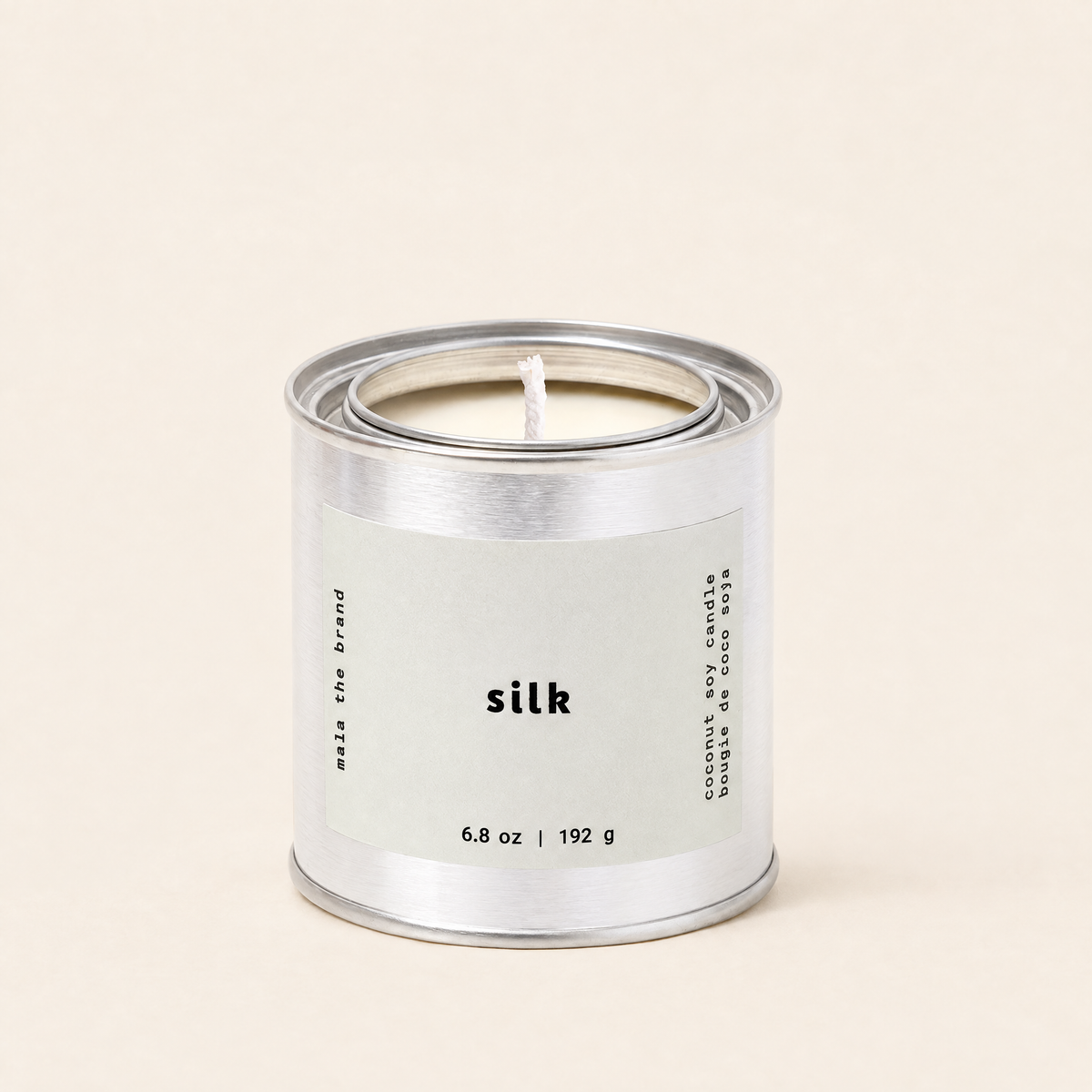 Silk Candle: Tonka Bean, Coconut & Jasmine – Mala The Brand