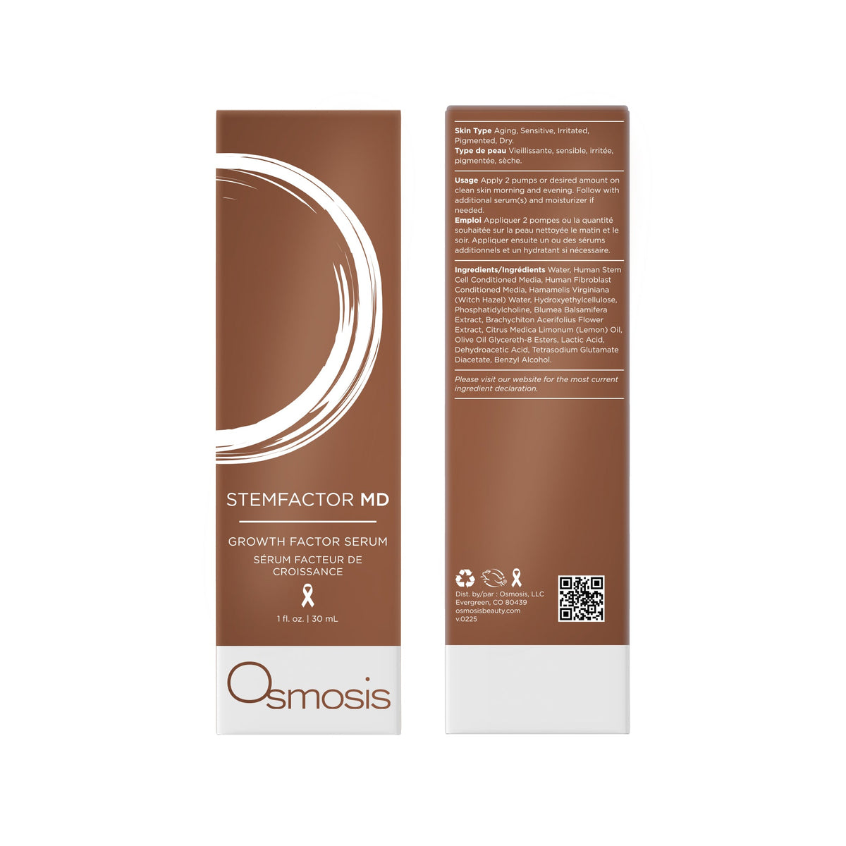 StemFactor MD Clinical Exosome Growth Factor Serum by Osmosis with carton, view 2