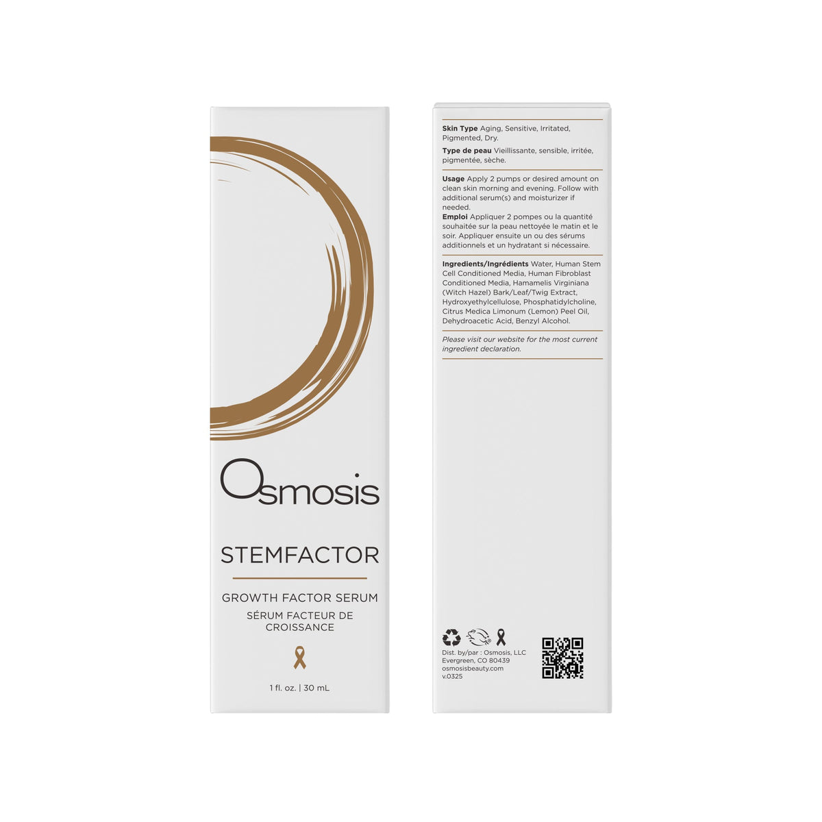 StemFactor Exosome Growth Factor Serum by Osmosis with carton, view 2