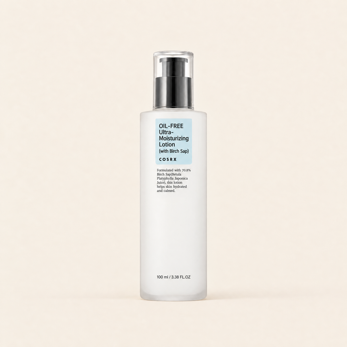 Oil-Free Ultra-Moisturizing Lotion with Birch Sap by COSRX, product packaging