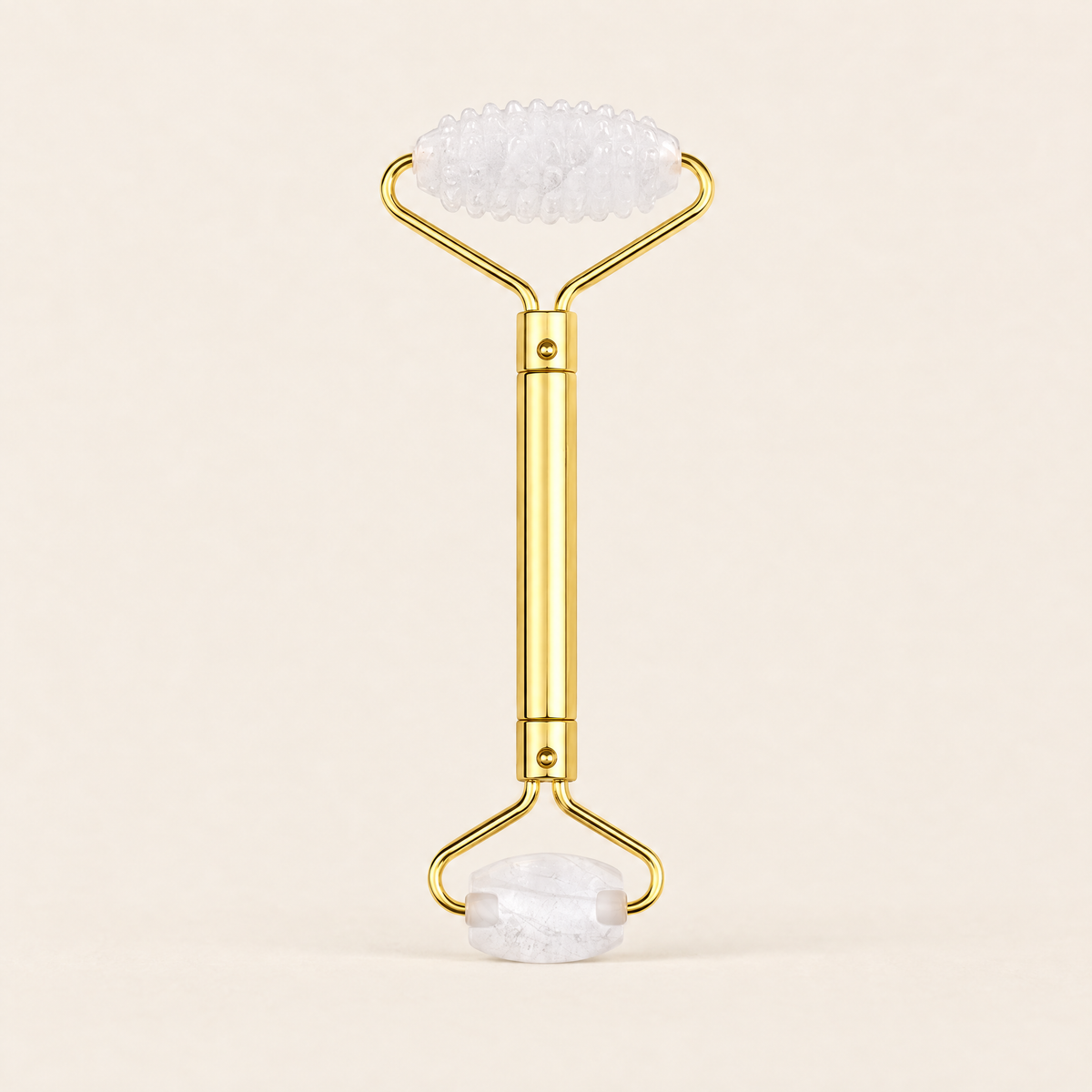 CJB gemstone roller with white jade heads