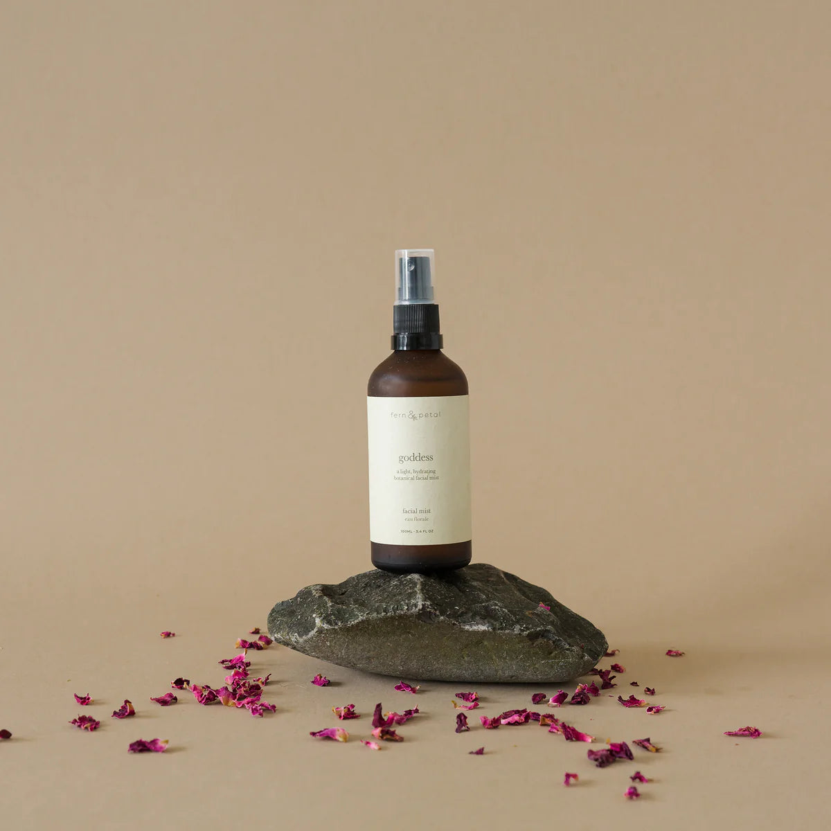 Goddess rose facial mist by Fern & Petal, lifestyle view 1