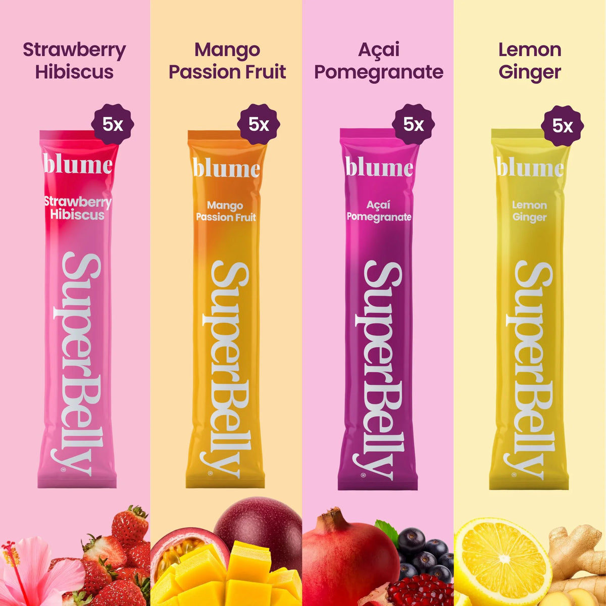 SuperBelly Gut Support & Hydration Variety Pack (20 Sticks) – Blume