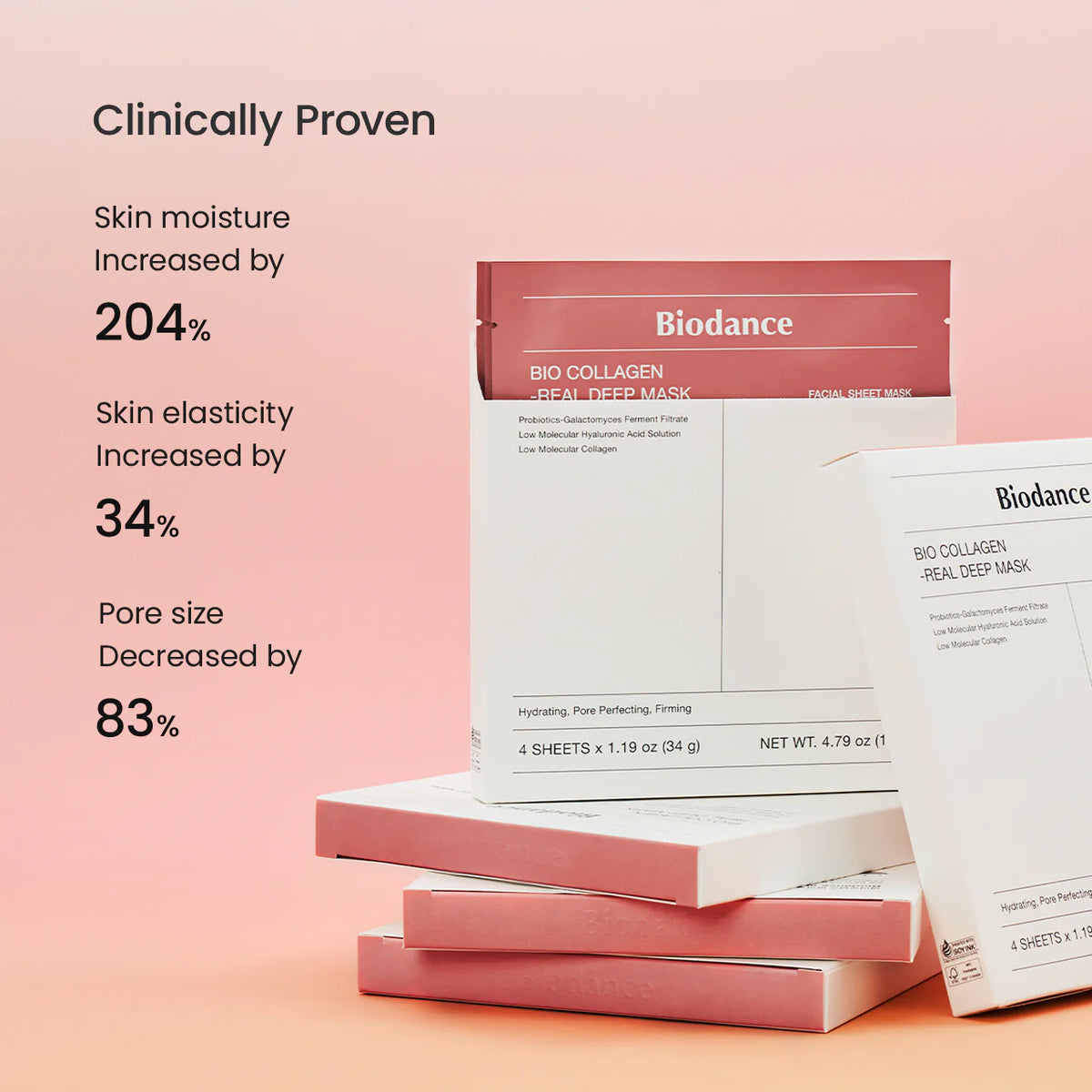 Biodance Bio-Collagen Real Deep Mask 4-pack box, view 5
