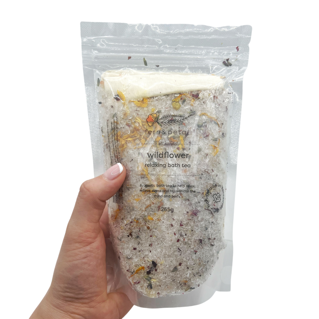 Wildflower Tea Soak by Fern & Petal, lifestyle view 1