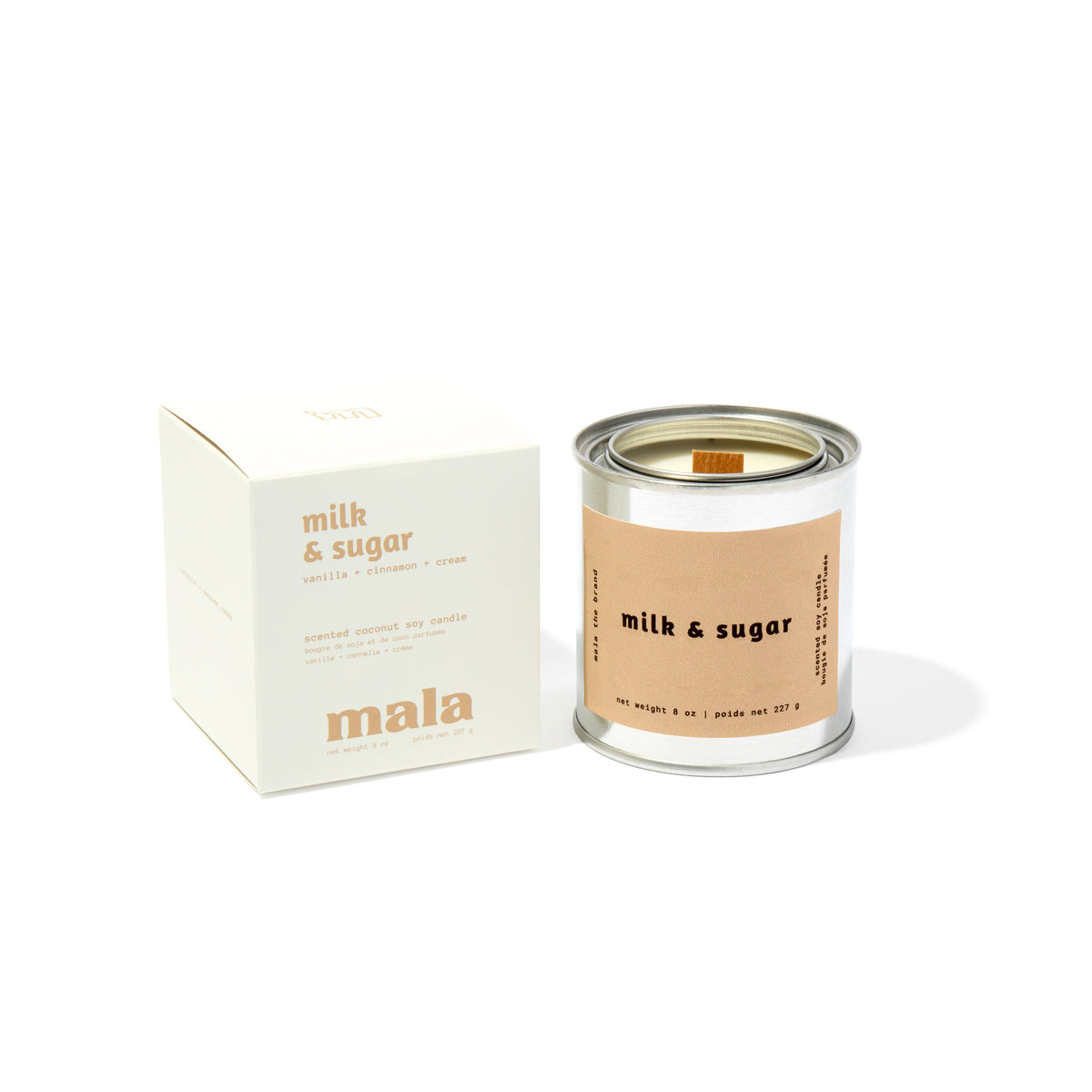 Milk and Sugar candle by Mala The Brand, lifestyle view 2