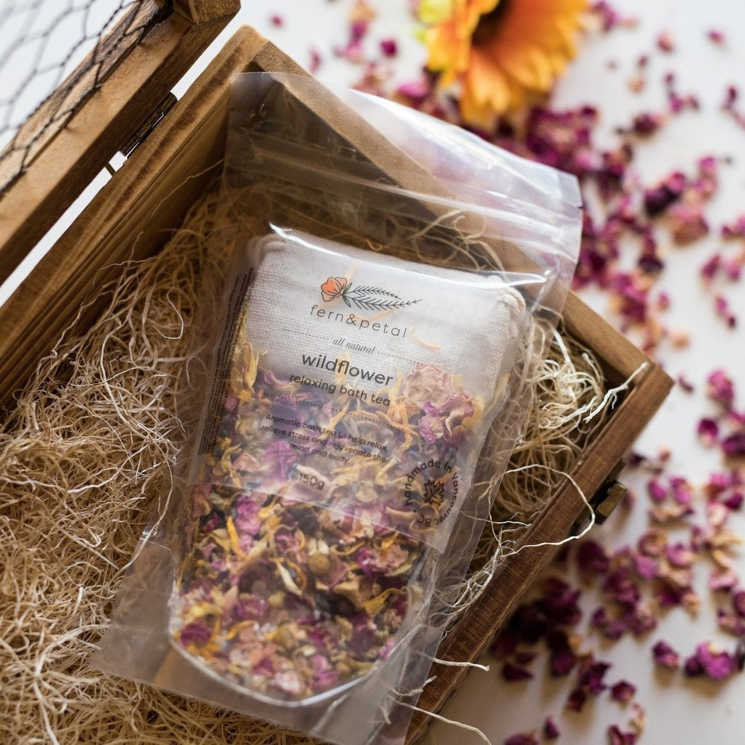 Wildflower Tea Soak by Fern & Petal, lifestyle view 2