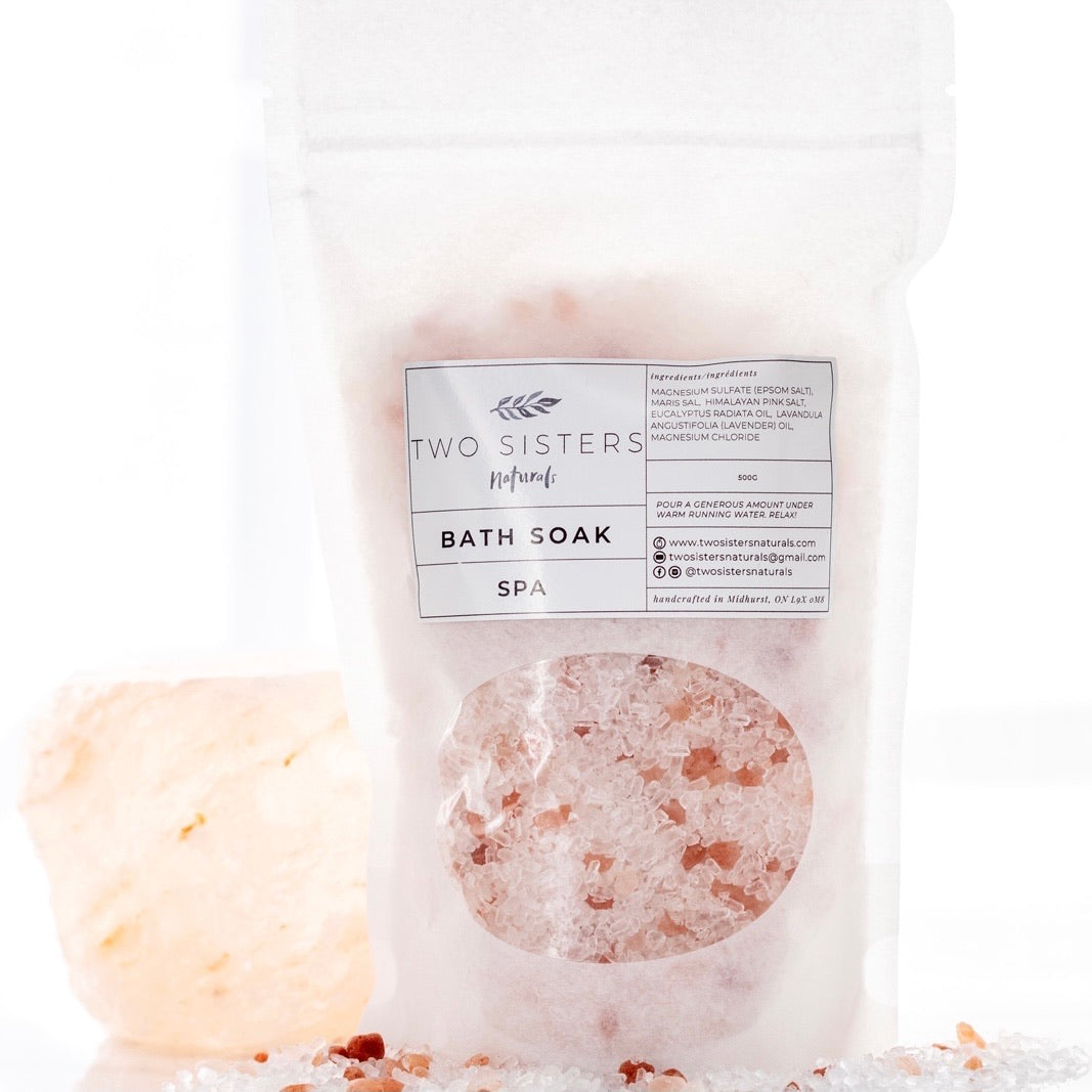 Two Sisters Naturals bath soak, Breathe scent