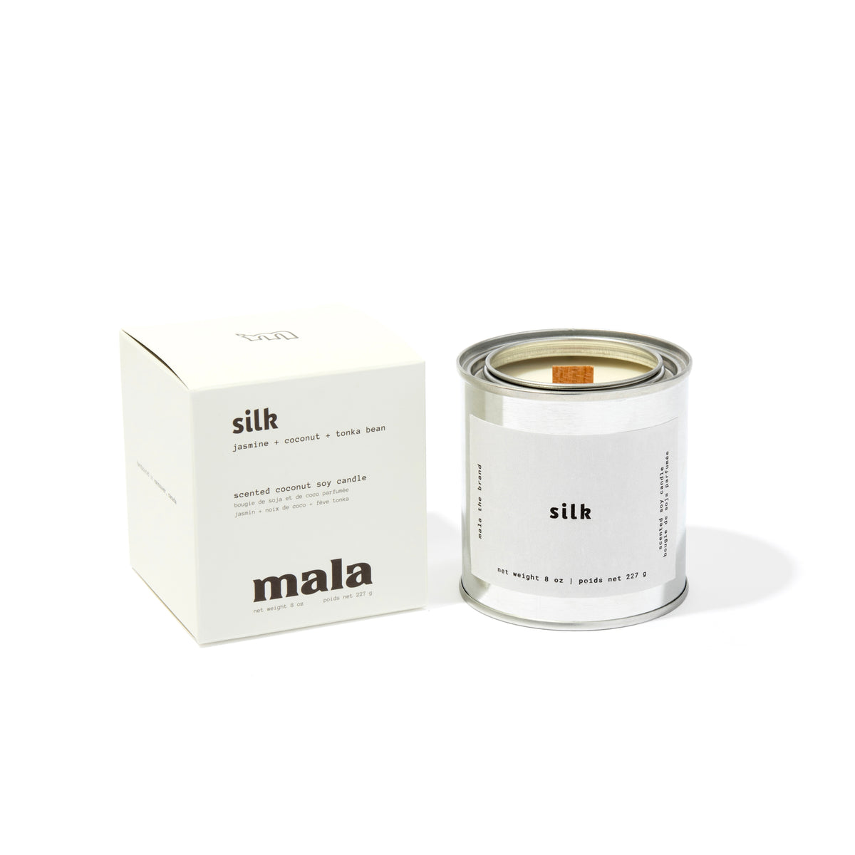 Silk candle by Mala The Brand, lifestyle view
