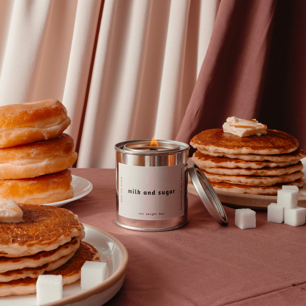 Milk and Sugar candle by Mala The Brand, lifestyle view 1
