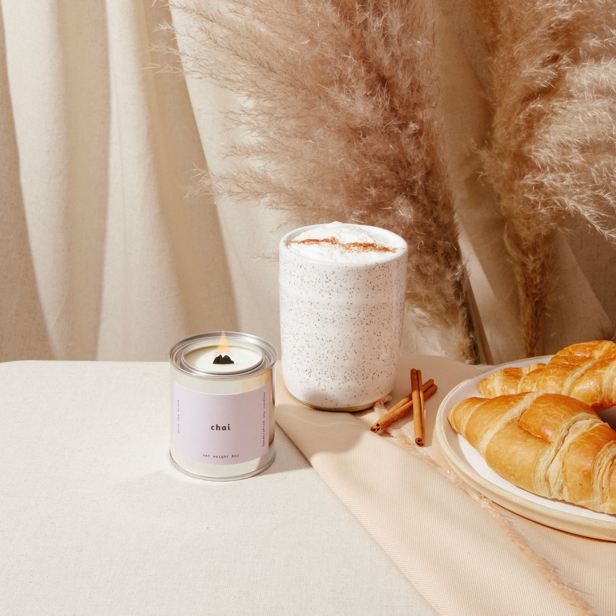 Chai candle by Mala The Brand, lifestyle view 1